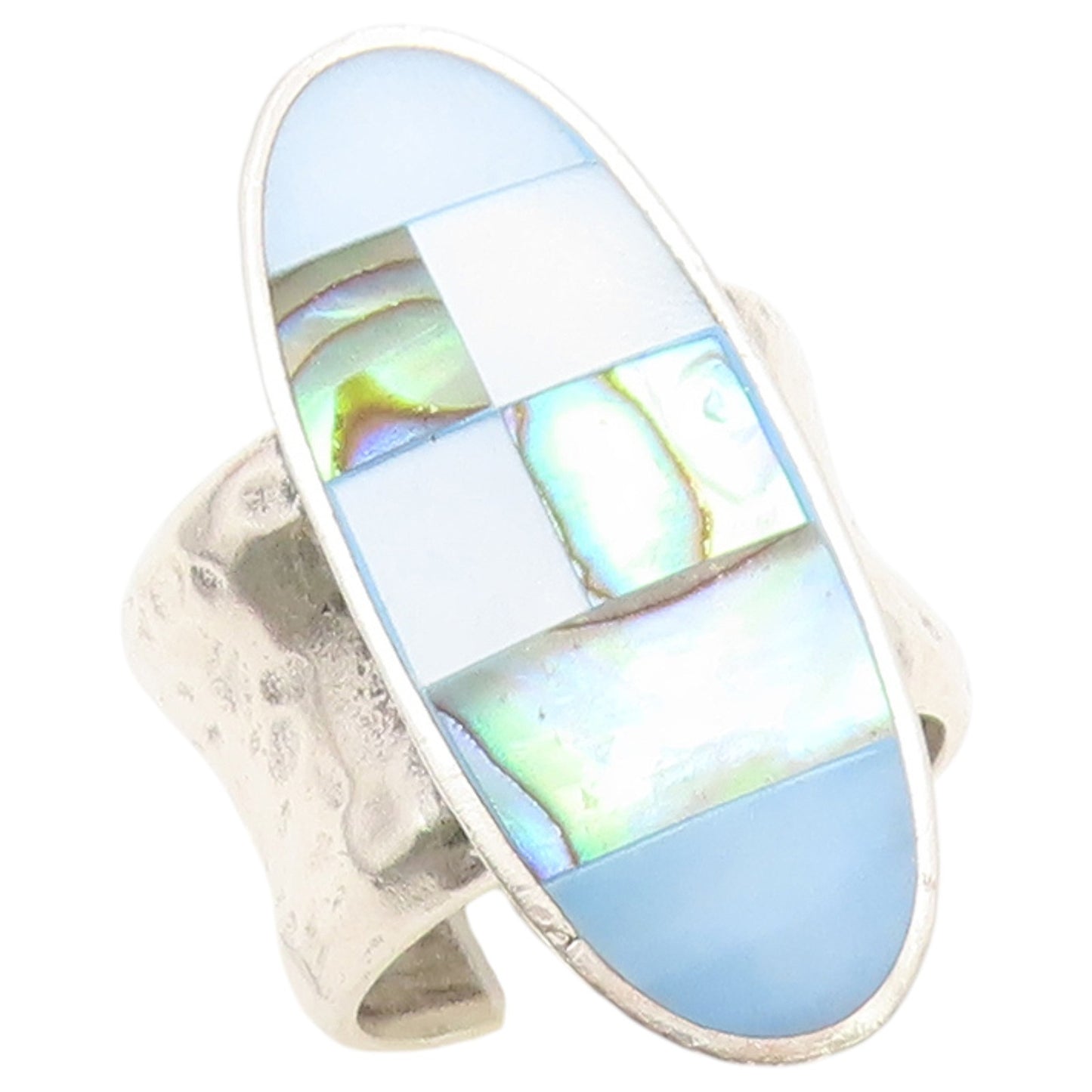 925 Sterling Silver Vintage Ring SILPADA Multi Gemstone Inlay  Sz 7.5  RG36938