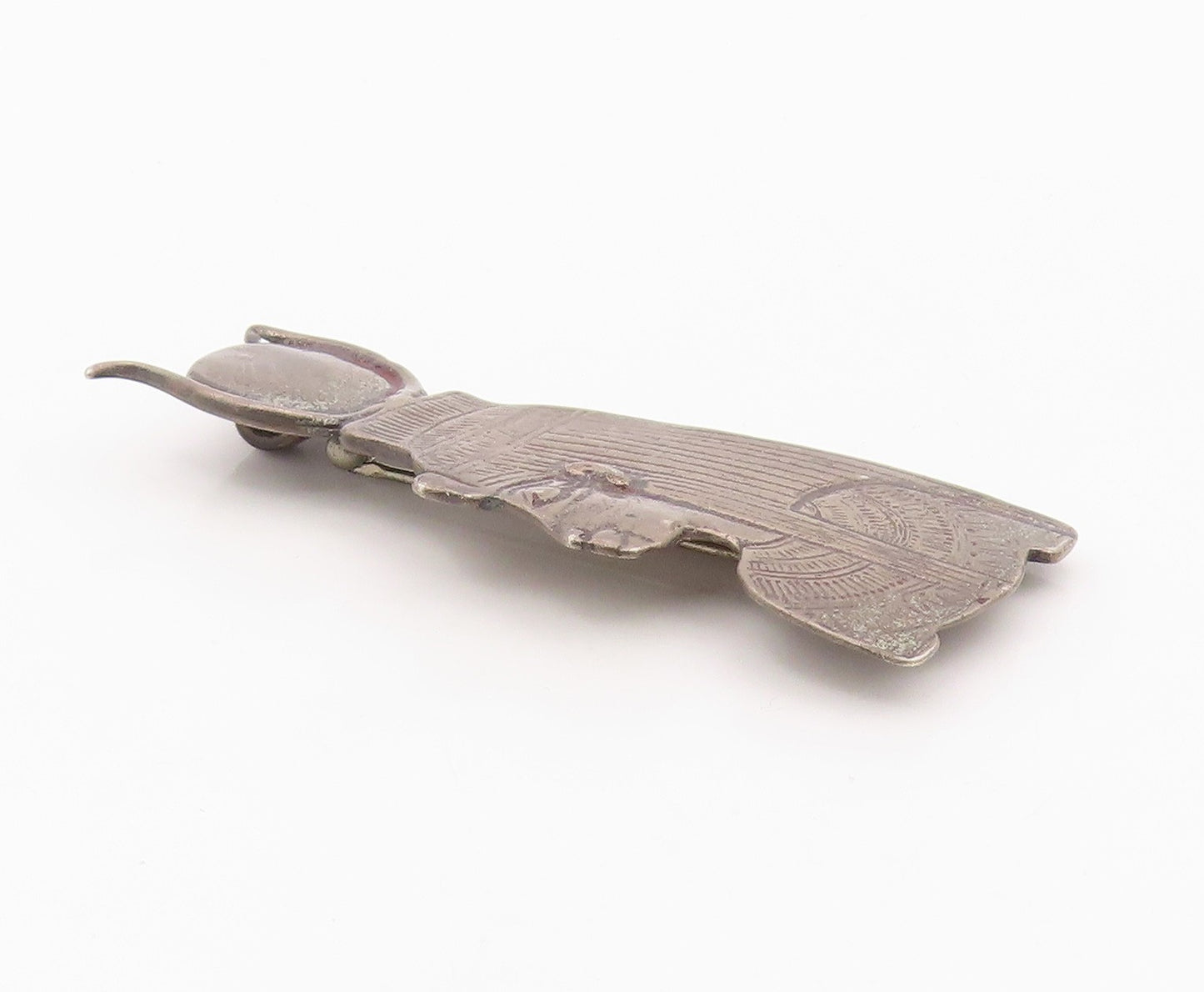 925 Sterling Silver Vintage Brooch Pin MMA Etched Hathor Goddess Profile BP12552