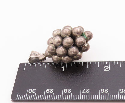 925 Sterling Silver Vintage Pendant MEXICO Antique Sphere Bead Cluster  PT24343