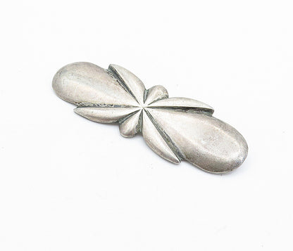 925 Sterling Silver  Vintage Antique Dark Tone Smooth Brooch Pin  BP2562