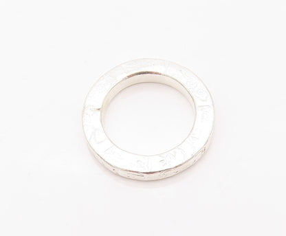 925 Sterling Silver Vintage Ring Solid carved Design  Sz 5  RG32093