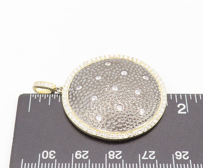 925 Sterling Silver Vintage Pendant Gold Plated Topaz Stars In The Sky  PT22452