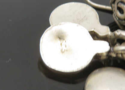 925 Sterling Silver  Vintage Spiral Swirl Sphere Dangle Earrings  EG11035