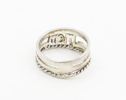 925 LA Sterling Silver  Vintage Shiny Mom Love Twist Band Ring Sz 7  RG19784