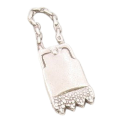 925 Sterling Silver  Vintage Shiny Petite Hand Bag Motif Pendant  PT18795