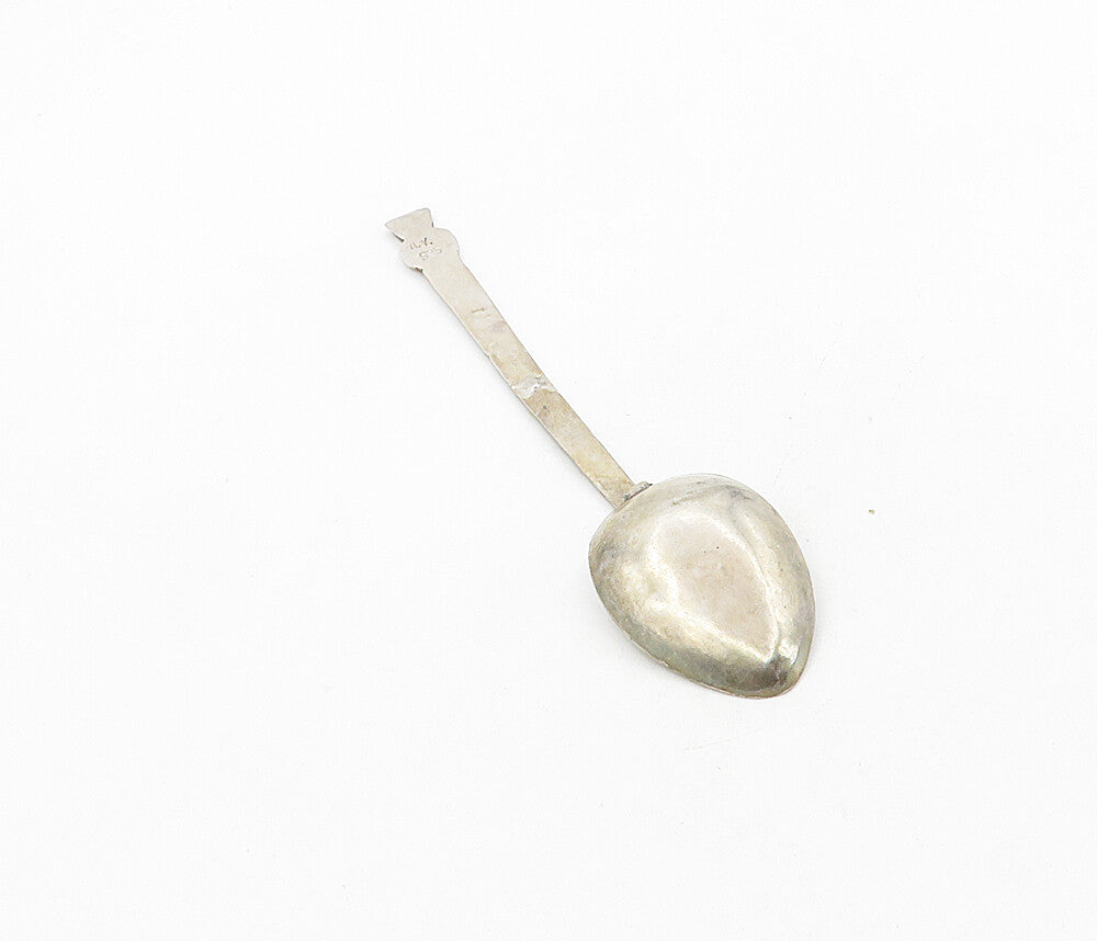 925 Sterling Silver  Vintage Antique Traditional Statue Tea Spoon  TR1499