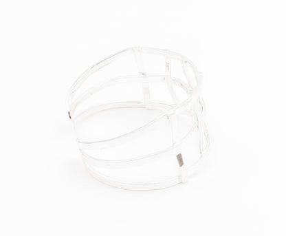 925 Sterling Silver  Shiny Polished Open Square Design Cuff Bracelet  BT7117