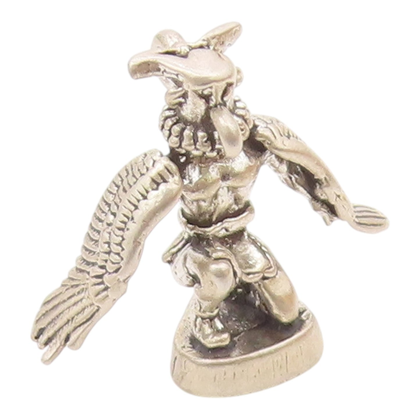 925 Sterling Silver  Vintage Kneeling Horned Figure With Wings Pendant PT21833