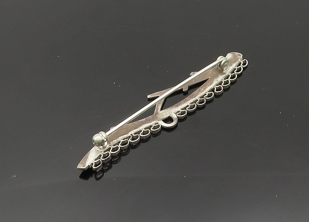 FORSTNER 925 Sterling Silver Vintage Tree Branch Dark Tone Brooch Pin  BP7929