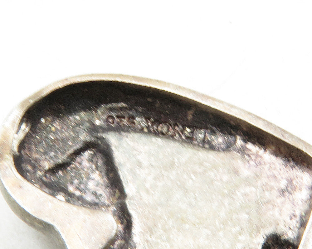 925 Sterling Silver  Vintage Topaz Dark Tone Puppy Love Heart Pendant  PT9889