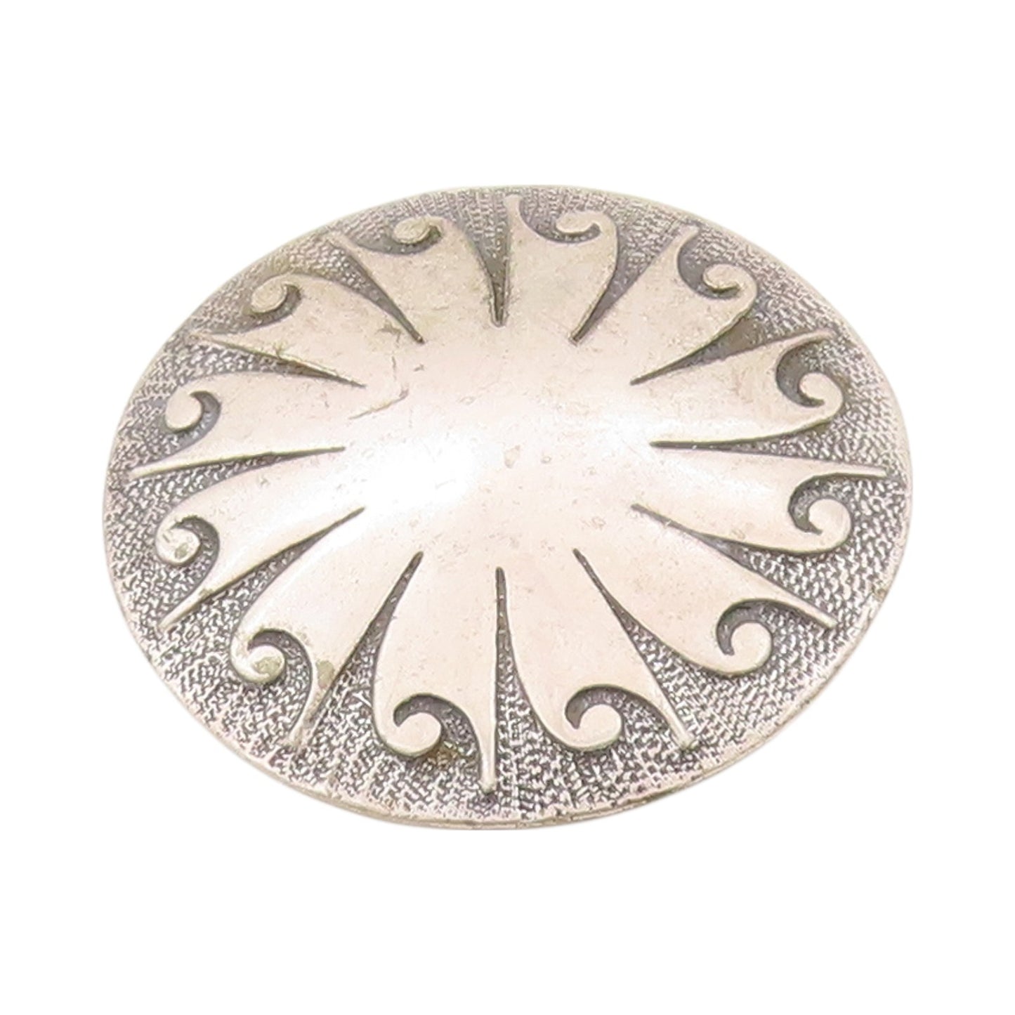 925 Sterling Silver Vintage Brooch Sun Or Morning Star Design Textured   BP11596