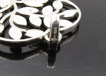 D 'JAY 925 Silver  Vintage Genuine Diamond Floral Vine Heart Pendant  PT15721