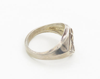 925 Sterling Silver  Vintage Boy Scouts Of America Band Ring Sz 5   RG19542