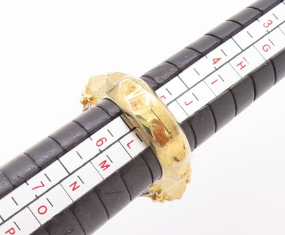 925 Sterling Silver Vintage Ring Gold Plated Diamonds Smoky Quartz  Sz 5 RG32465