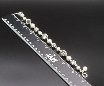 MICHAEL DAWKINS 925 Silver  Vintage Cultured Pearls & Beads Bracelet  BT9788