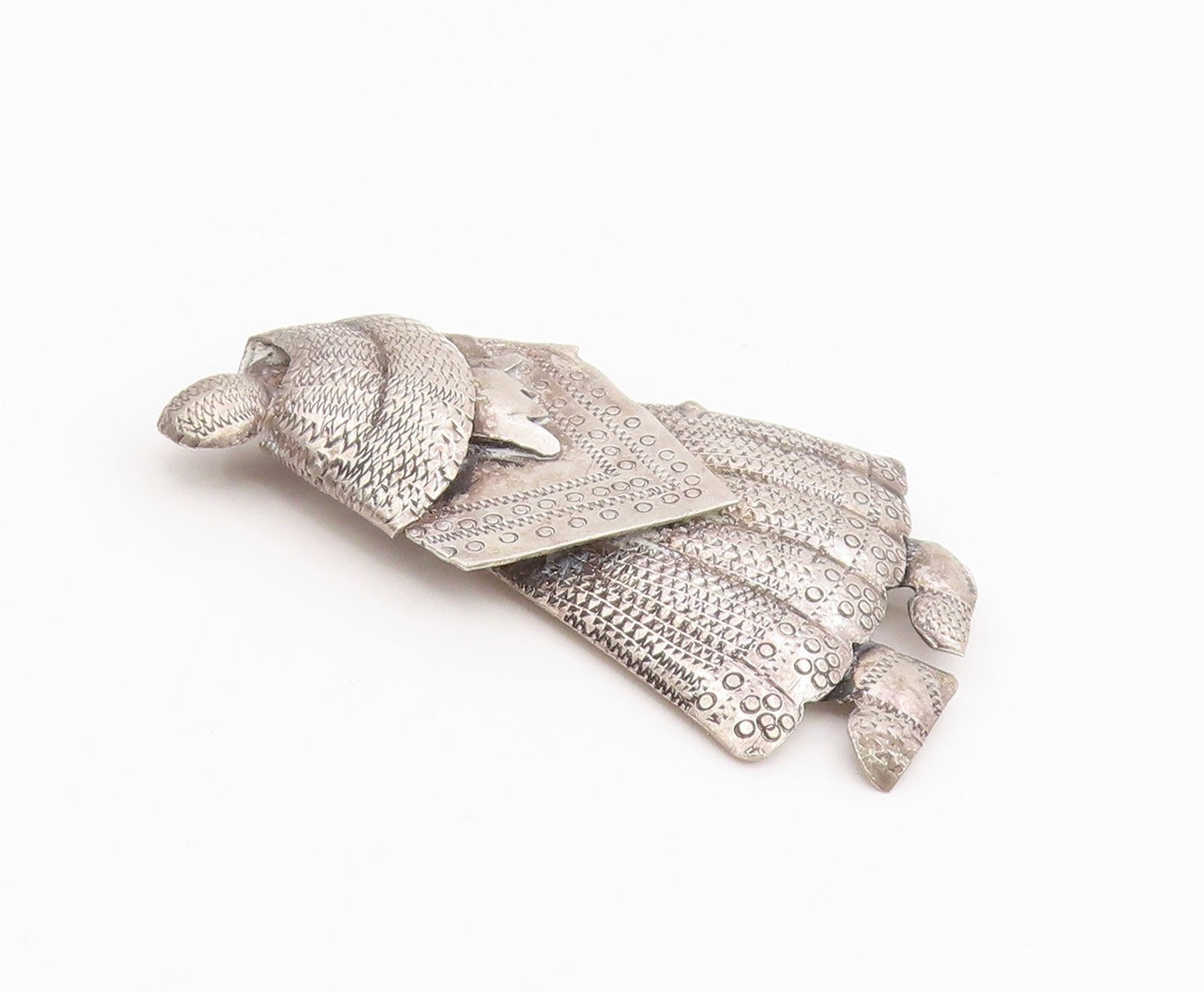 925 Sterling Silver Vintage Brooch Pin Peruvian Poncho Women Figurine   BP12168