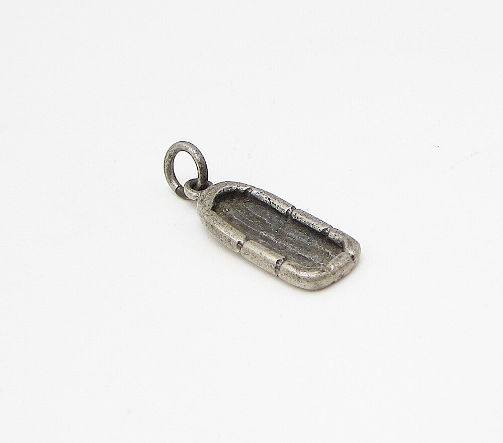925 Sterling Silver  Vintage Floating Boat Charm Pendant  PT2285