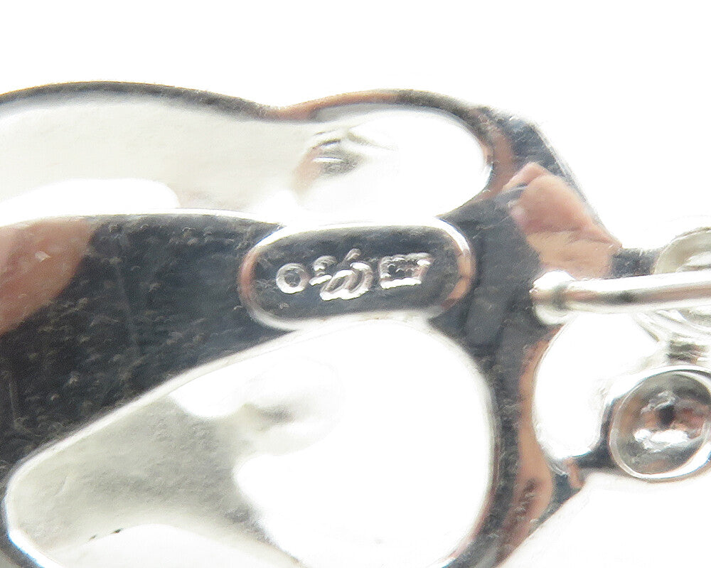 CAROLYN POLLACK 925 Silver  Vintage Shiny Modernist Family Pendant  PT9595