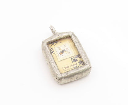 925 Sterling Silver Vintage Pendant Modernist Be All That You Can Bee  PT25919