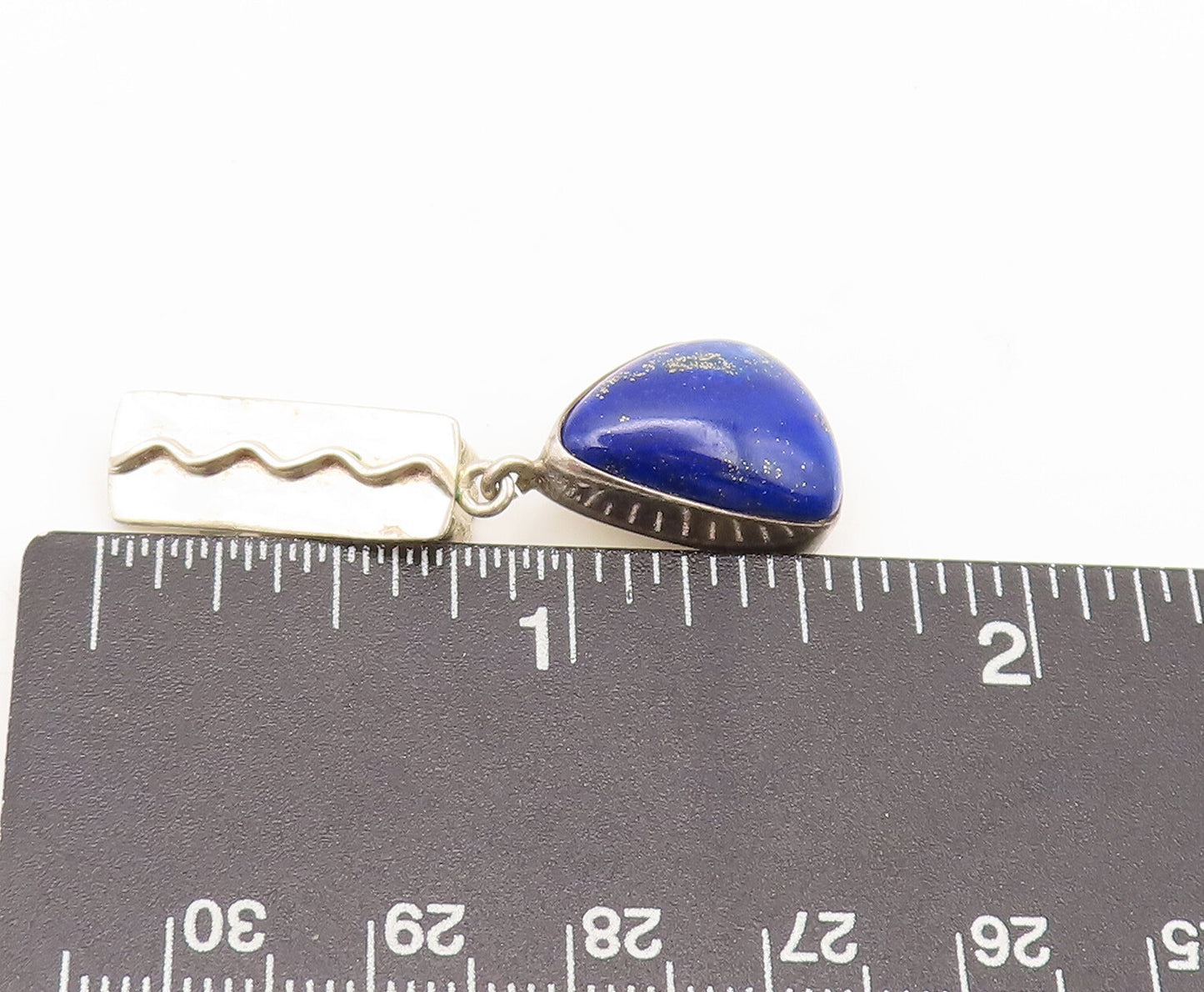 DTR JAY KING 925 Silver  Vintage Solid Dangling Lapis Lazuli Earrings  EG12775