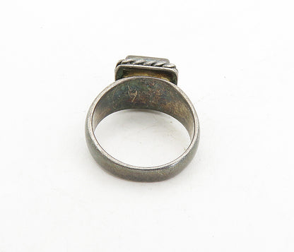 925 Sterling Silver  Vintage Cubic Zirconia Twist Cocktail Ring Sz 7  RG8697