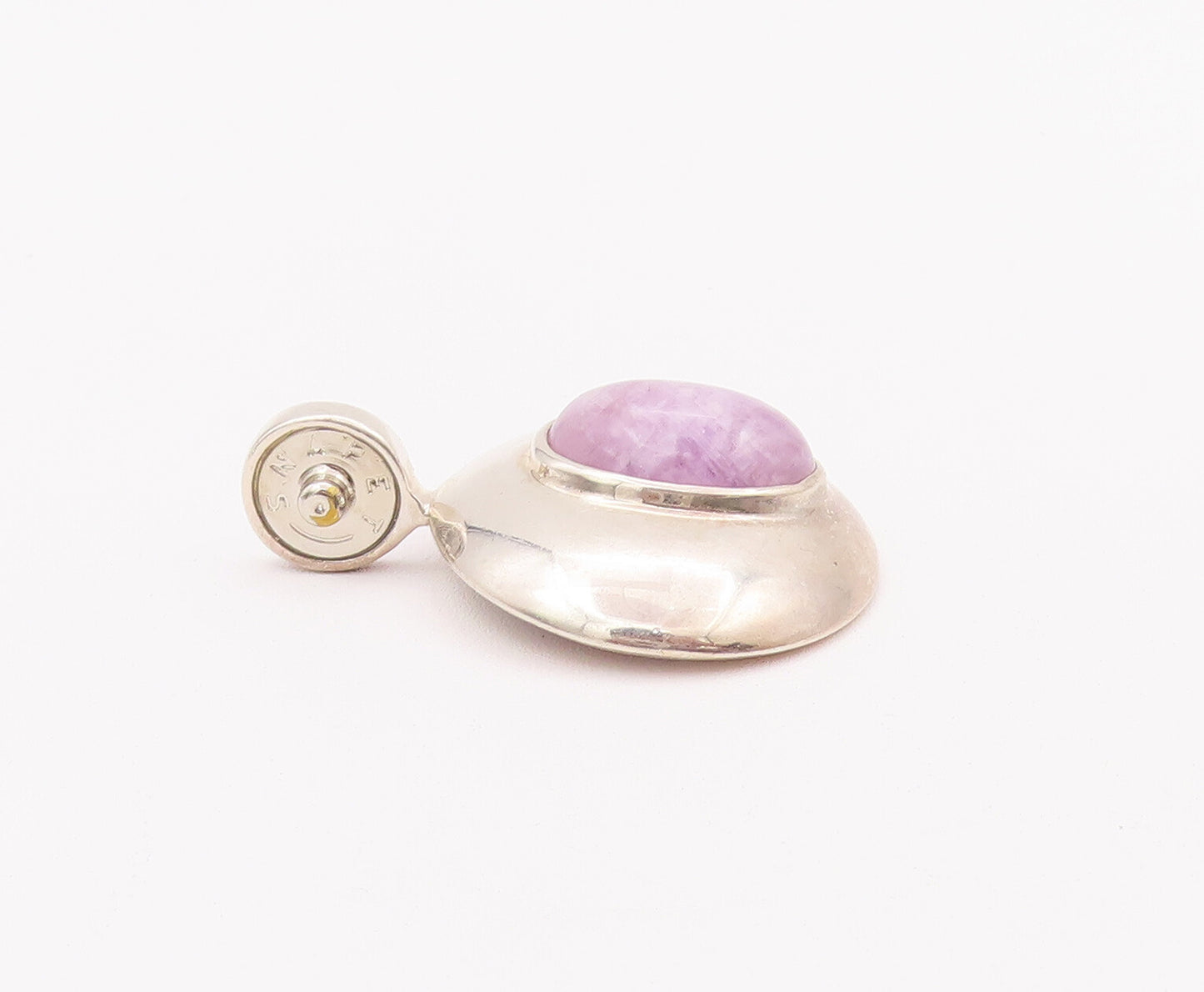 925 Sterling Silver Vintage Pendant ESPO SIG Purple Cabochon Charoite   PT22788