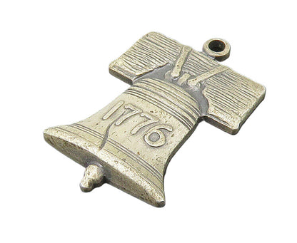 925 Sterling Silver  Vintage 1776 Liberty Bell Historical Pendant  PT18184