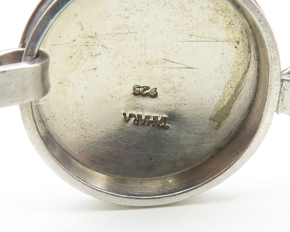 TAHARA 925 Sterling Silver  Vintage Shiny Smooth Hook Bangle Bracelet  BT4638