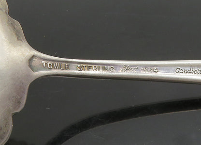TOWLE 925 Sterling Silver  Vintage Floral Sugar Sifter Bon Bon Spoon  TR3219