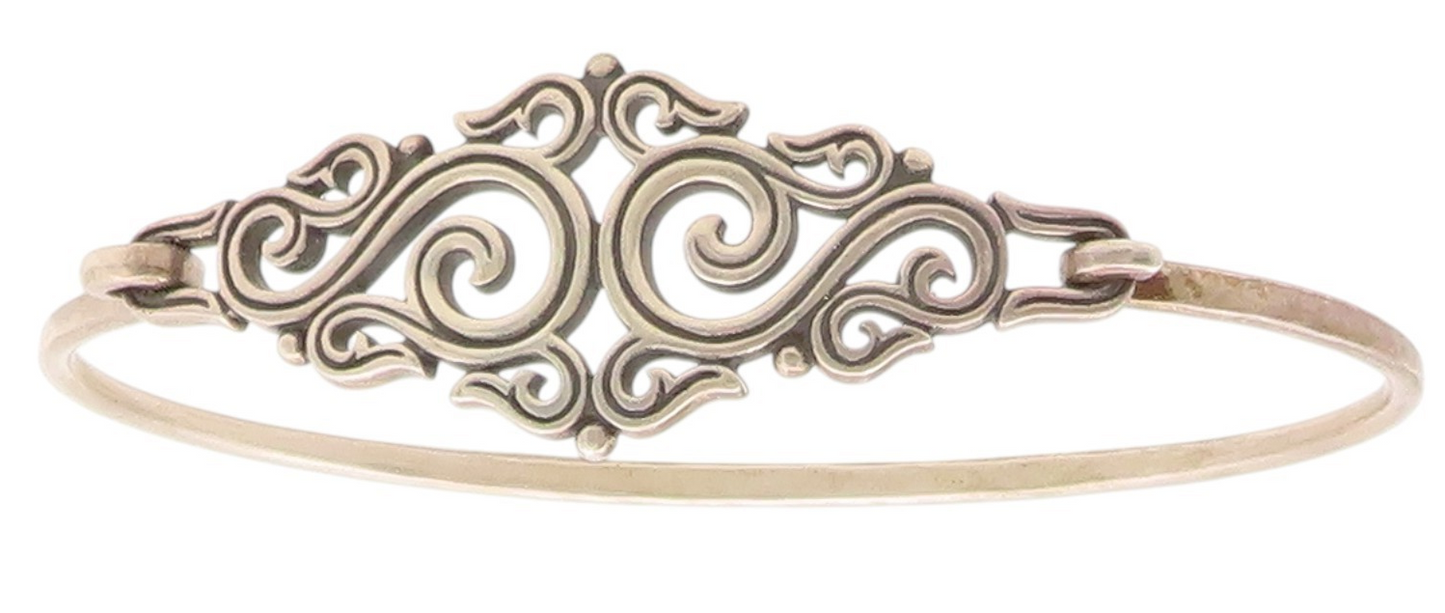 JAMES AVERY 925 Sterling Silver  Vintage Petite Swirl Bangle Bracelet  BT9232