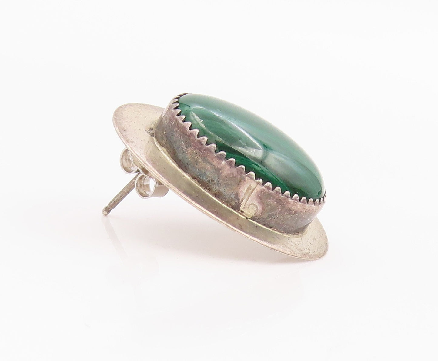 925 Sterling Silver Vintage Earrings NAVAJO ZUNI Gemstone Single Lot  EG14288