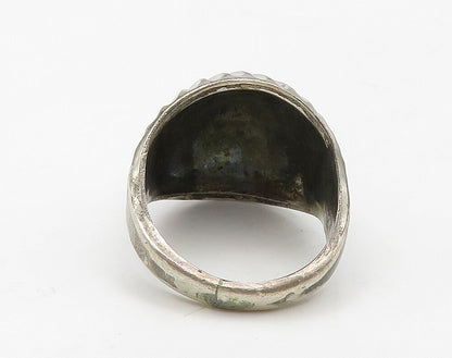 925 Sterling Silver  Vintage Shiny Fluted Dome Petite Band Ring Sz 4  RG16154