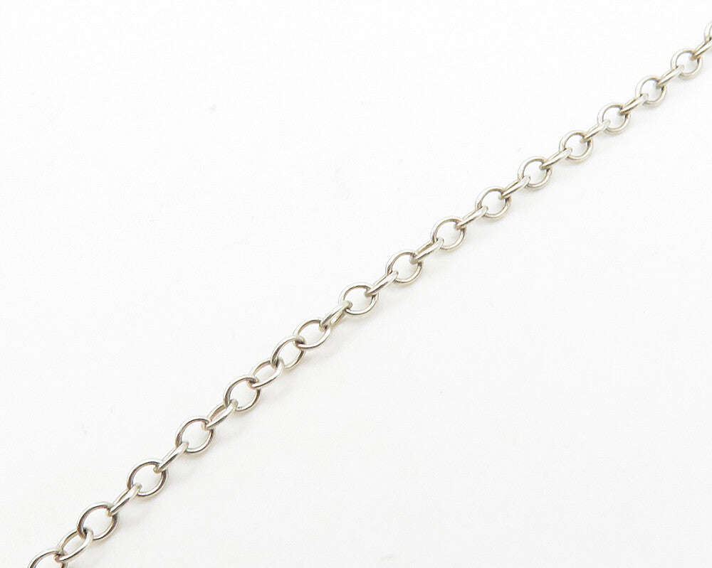 925 Silver  Vintage Amethyst Peridot & Carnelian Beads Chain Necklace  NE2830