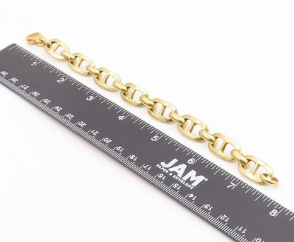 925 Sterling Silver Vintage Bracelet Gold Plated Mariner Anchor Link  BT12196