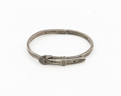 MEXICO 925 Sterling Silver  Vintage Watch Strap Motif Bangle Bracelet  BT7046