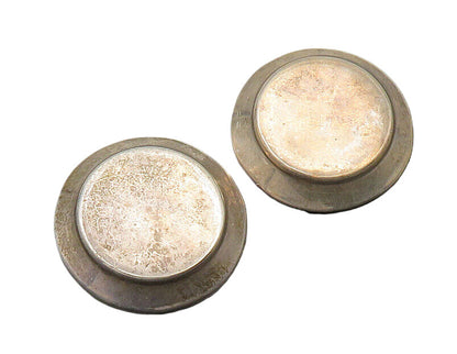MEXICO 925 Sterling Silver  Vintage Hollow Round Non Pierce Earrings  EG10774