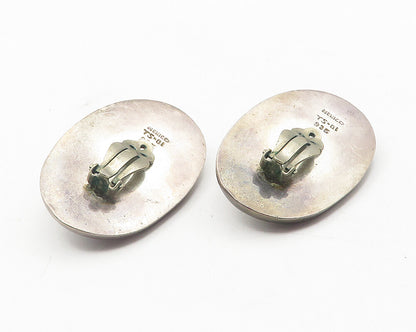 MEXICO 925 Sterling Silver  Vintage Floral Design Non Pierce Earrings  EG6121