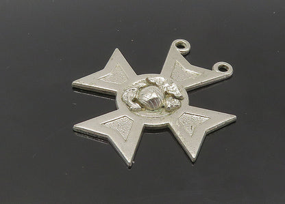 925 Sterling Silver  Vintage United States Military Badge Pendant  PT17063