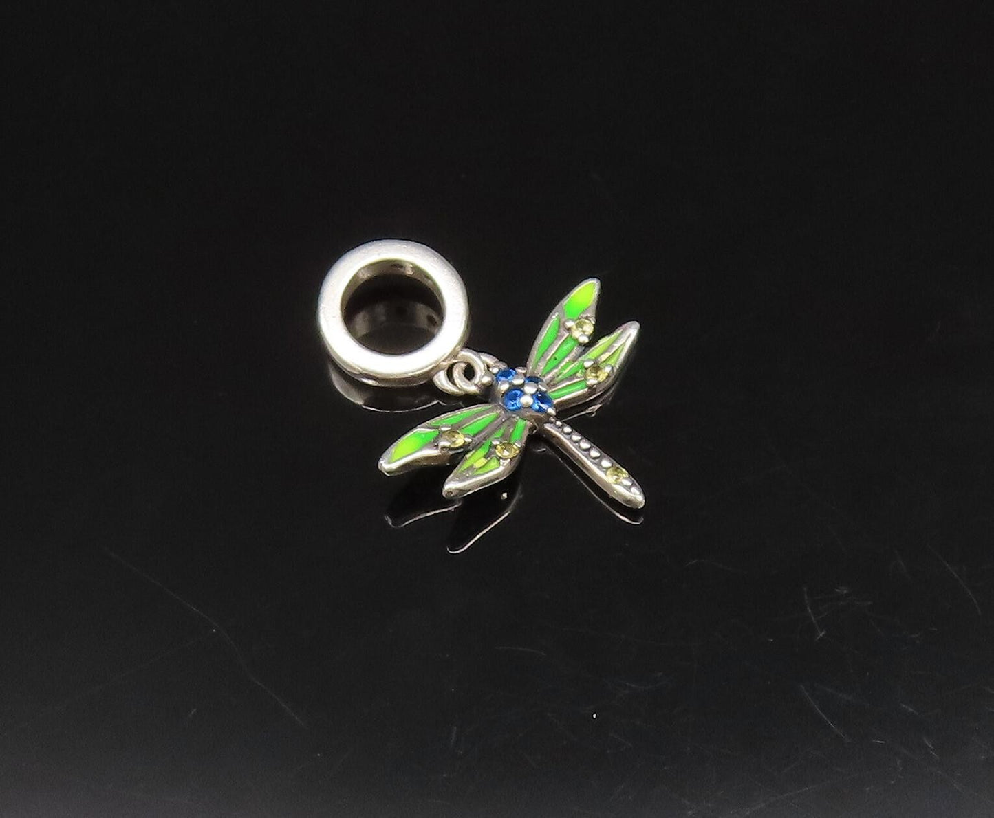 925 Sterling Silver  Vintage Enamel Topaz & Gemstones Loose Charms  TR3442