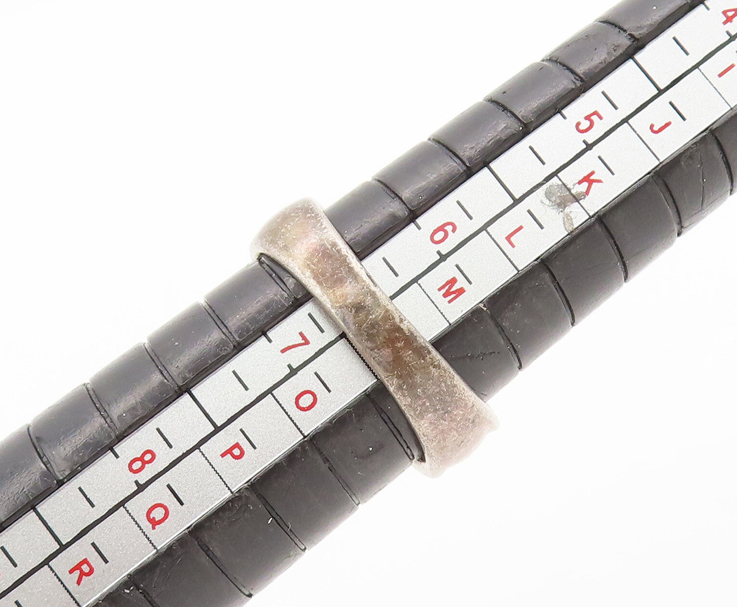925 Sterling Silver  Vintage CZ Beaded Raised Bordered Ring Sz 6.5  RG27310