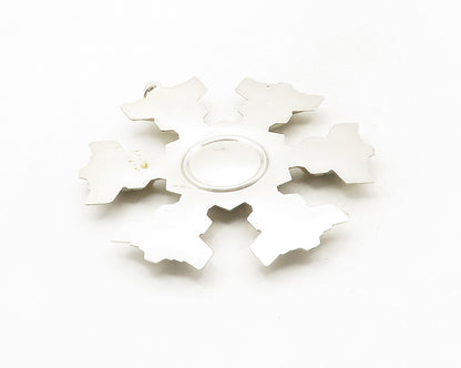 GORHAM 925 Sterling Silver  Vintage Hollow Christmas Snowflake Pendant  PT7785