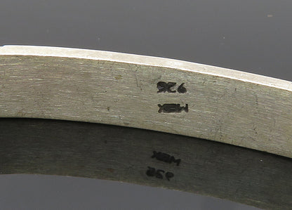925 Sterling Silver  Shiny 2000 Millennium Stamped Cuff Bracelet  BT8128