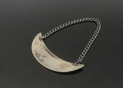 925 Sterling Silver  Vintage Oxidized Scotch Bottle Label Tag   TR3094