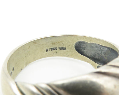 KABANA 925 Sterling Silver  Vintage Shiny Dome Band Ring Sz 10  RG11375
