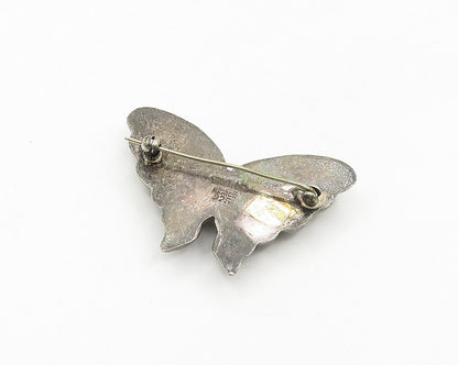 TIFFANY MEXICO 925 Silver  Vintage Dark Tone Butterfly Brooch Pin  BP7124