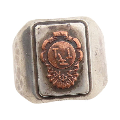 925 Sterling Silver Vintage Ring Antique French Sports Federation Sz 10  RG33160
