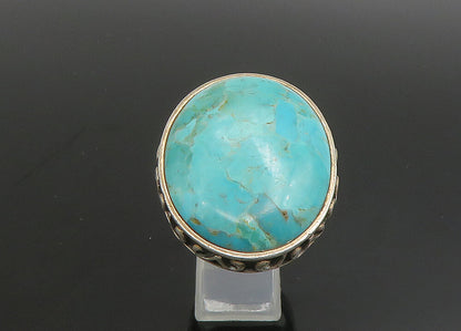 BARSE 925 Silver Vintage Heavy Large Turquoise Cocktail Ring Sz 6.5  RG23391