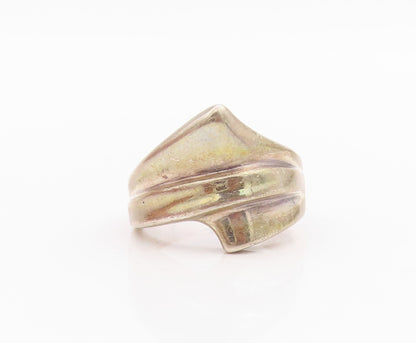 925 Sterling Silver Vintage Ring Minimalist Pointed Top Design  Sz 7  RG33203