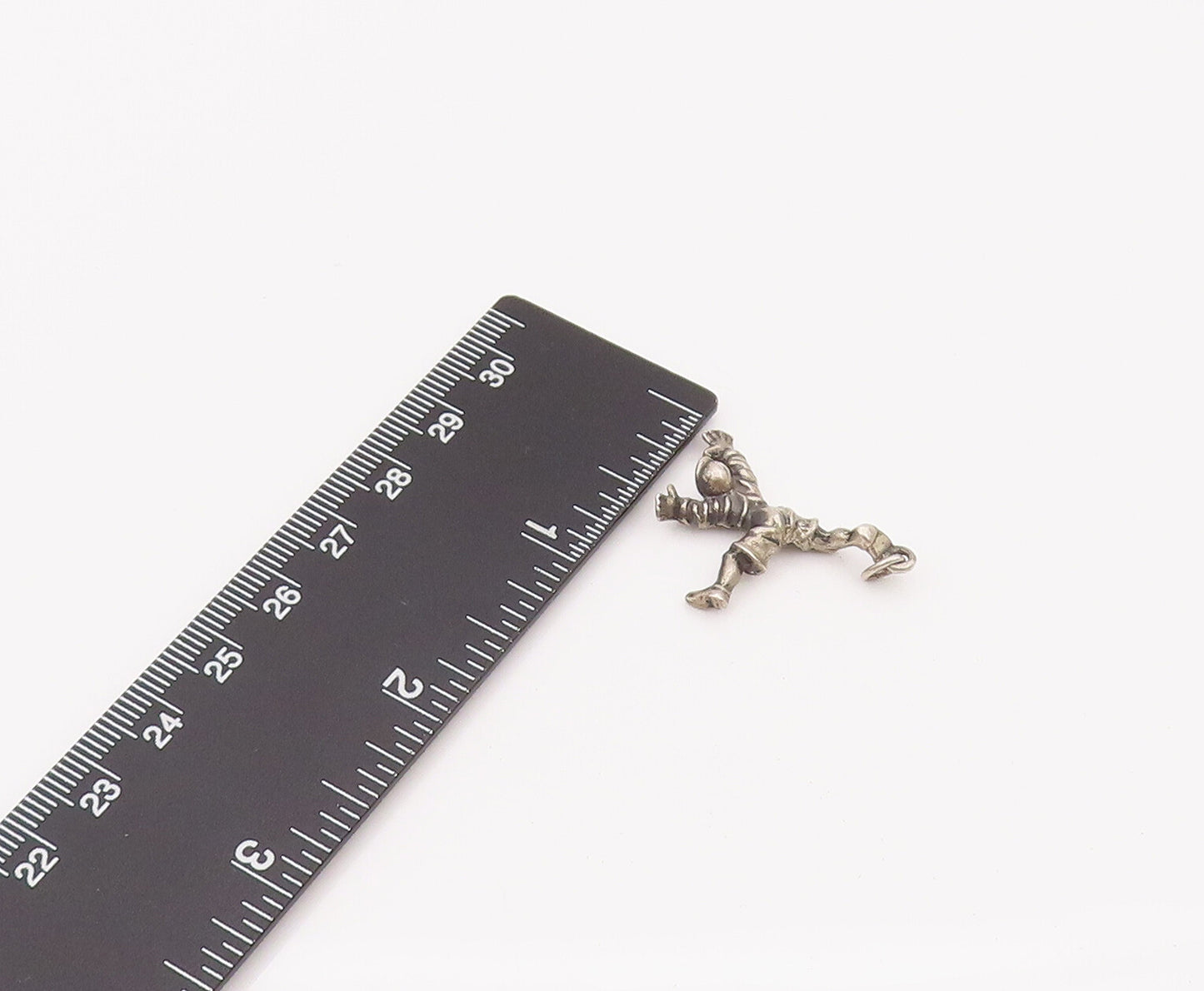 925 Sterling Silver  Vintage Soccer Guy On Handstand Charm Pendant  PT22153