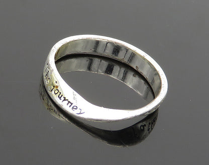 925 LA Sterling Silver Vintage Inspirational Quote Band Ring Sz 9 RG18729